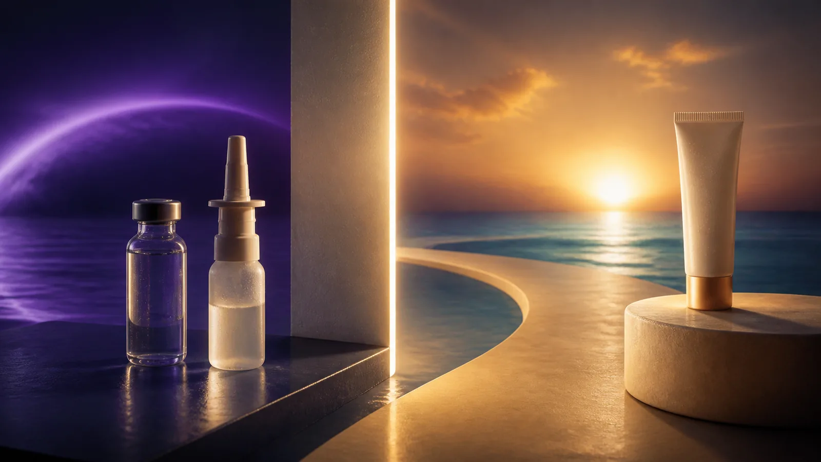 Unbranded nasal and vial forms halted before an ultraviolet and product-verification boundary