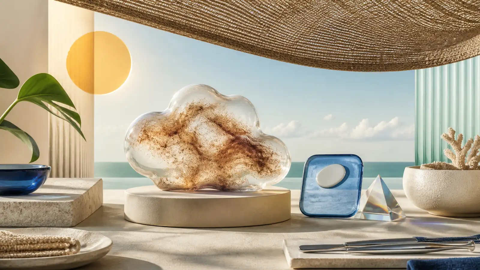 Layered shade, sunlight, and pigment forms in a South Florida coastal setting